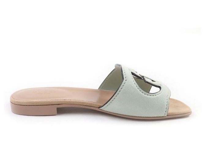 Sandali Gucci in scamoscia Verde - vista 6
