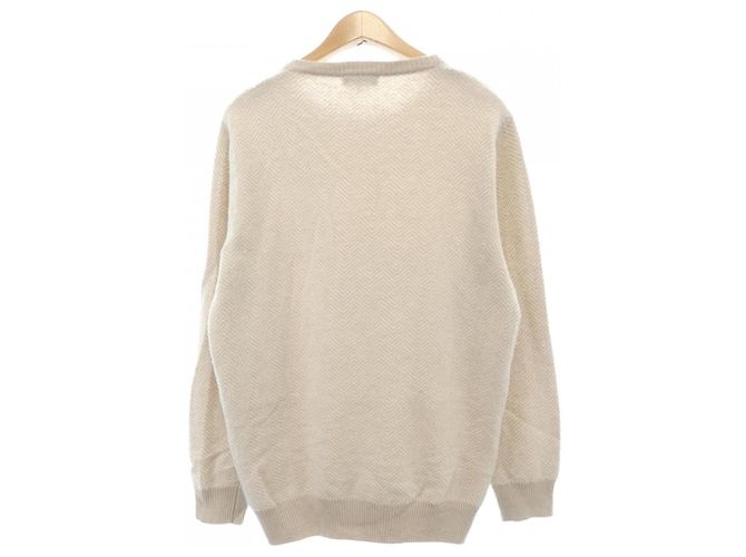 Autre Marque Barneys New York Kaschmir-Mischstrick Weiß Beige - Ansicht 2
