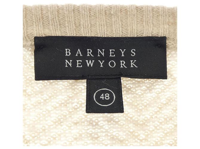 Autre Marque Barneys New York Kaschmir-Mischstrick Weiß Beige - Ansicht 4
