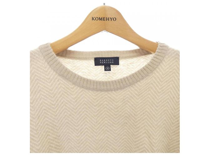 Autre Marque Barneys New York Kaschmir-Mischstrick Weiß Beige - Ansicht 5