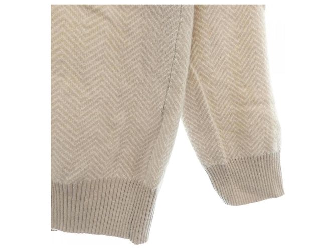 Autre Marque Barneys New York Kaschmir-Mischstrick Weiß Beige - Ansicht 6