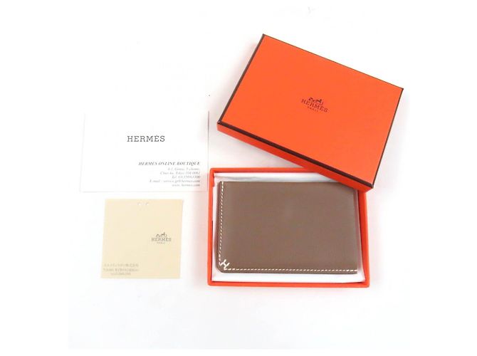 Hermès Hermes Evercolor Card Case Grey - view 2