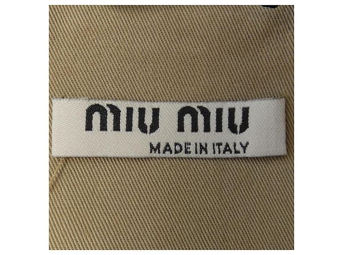 Abrigo Trench Miu Miu MS1581 Beige - vista 4