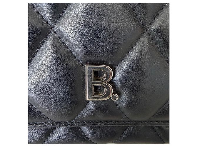 Balenciaga Touch B Borsa a mano in pelle trapuntata nera Nero - vista 7