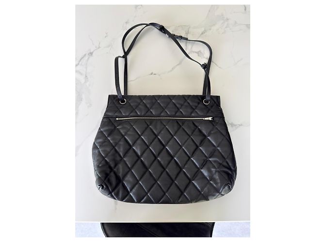 Balenciaga Touch B Borsa a mano in pelle trapuntata nera Nero - vista 8