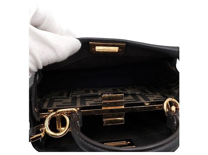 Fendi Mini Tote Bag Peekaboo e Borsa a Tracolla Crossbody - vista 5