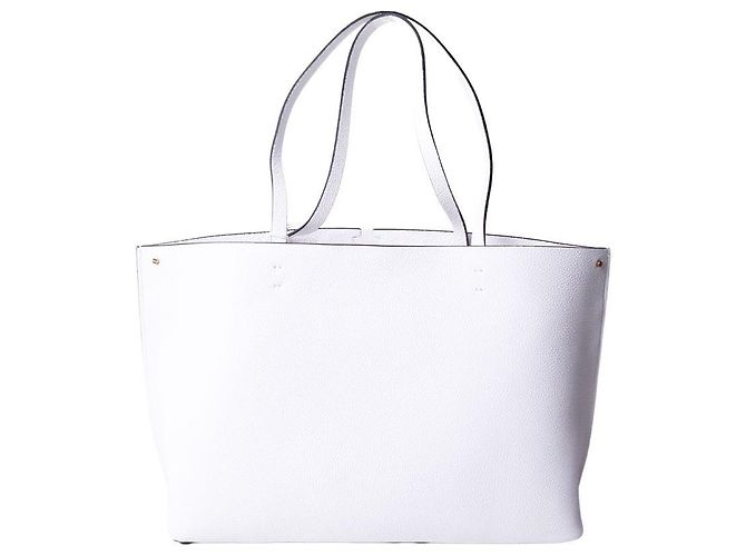 Valentino Borsa Shopper Logo Fillme Small Bianca Argento - vista 8