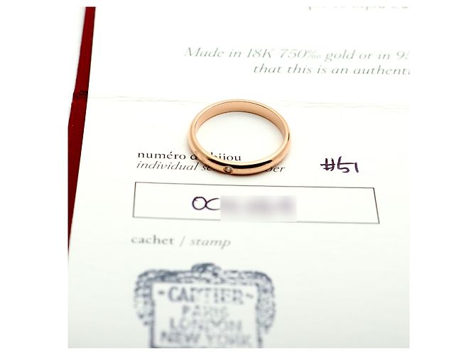 Cartier Fede in diamanti Taglia KS Oro rosa Arancione - vista 4