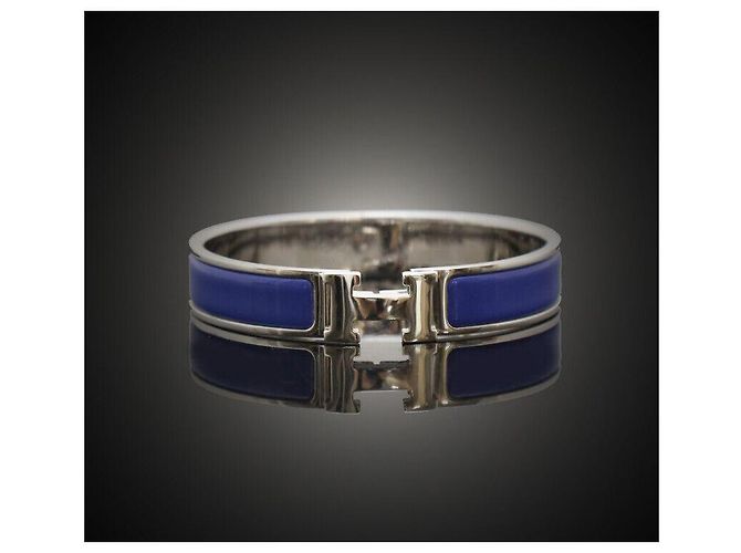 Hermès Click Acier PM Blue Silver Azul - vista 4