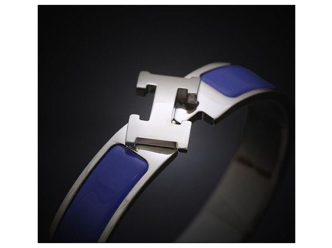Hermès Click Acier PM Blue Silver Azul - vista 5