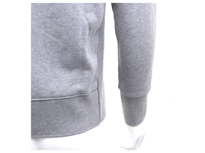 Thom Browne Felpa con cappuccio e zip grigia Bars Marrone - vista 10