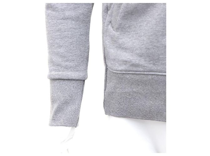 Thom Browne Felpa con cappuccio e zip grigia Bars Marrone - vista 6