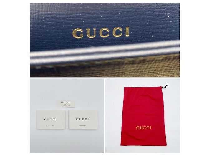 Borsa a Spalla Gucci Horsebit Blu navy - vista 10