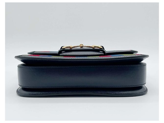 Borsa a Spalla Gucci Horsebit Blu navy - vista 5