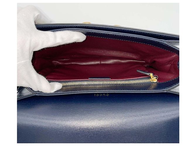 Borsa a Spalla Gucci Horsebit Blu navy - vista 6