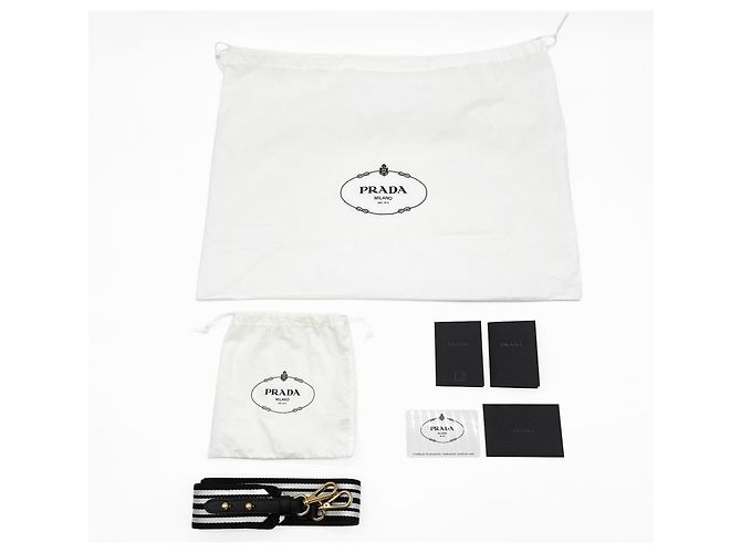 Borsa Tote 2-Way Canapa PRADA Nero - vista 13