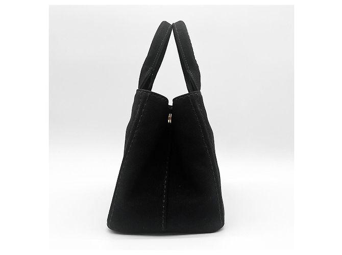 Borsa Tote 2-Way Canapa PRADA Nero - vista 3