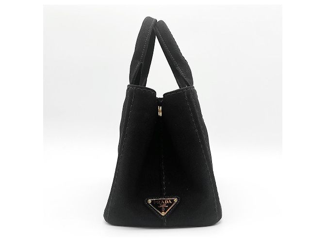 Borsa Tote 2-Way Canapa PRADA Nero - vista 4
