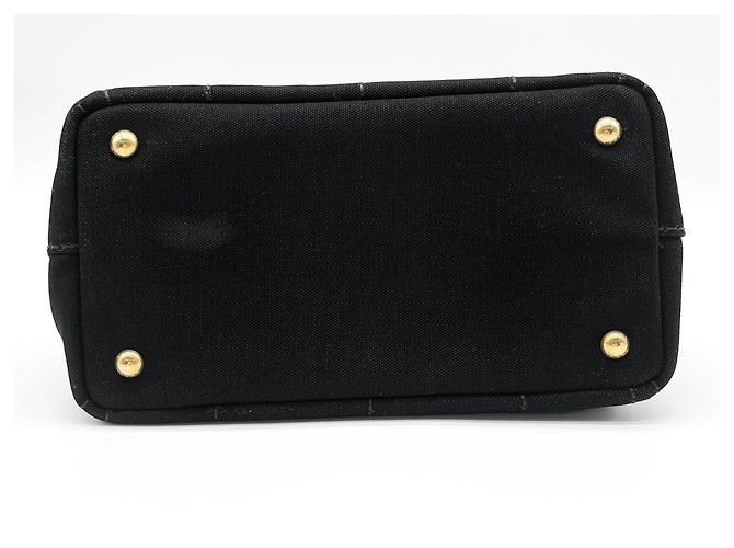 Borsa Tote 2-Way Canapa PRADA Nero - vista 5