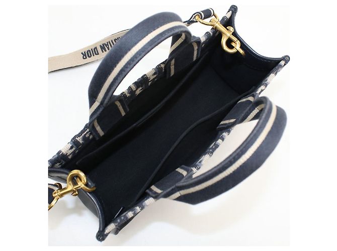 Borsa Book Tote 2-Way Christian Dior Blu navy - vista 3
