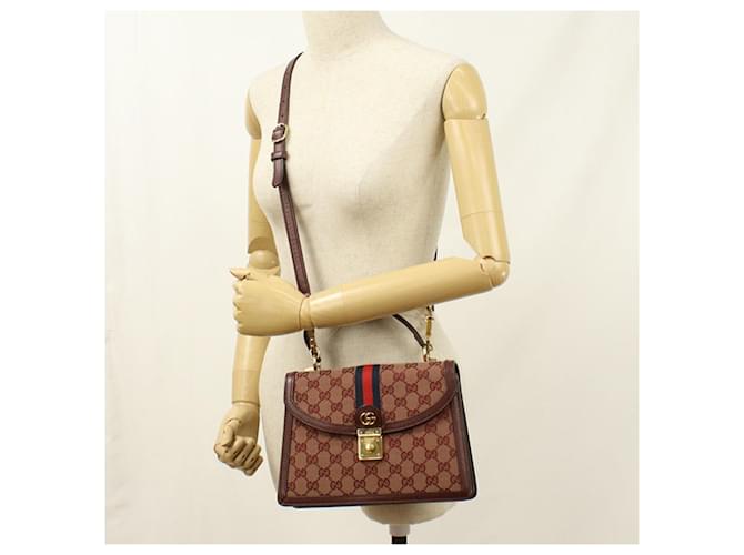 Borsa Gucci Ophidia Rosso Bordò - vista 8
