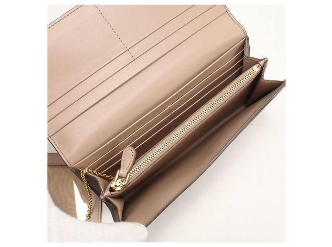 Prada Bi-fold Long Wallet aus grauem Leder Braun - Ansicht 4