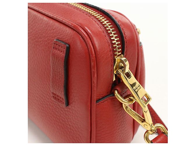 Borsa a tracolla in pelle rossa Prada Rosso - vista 6