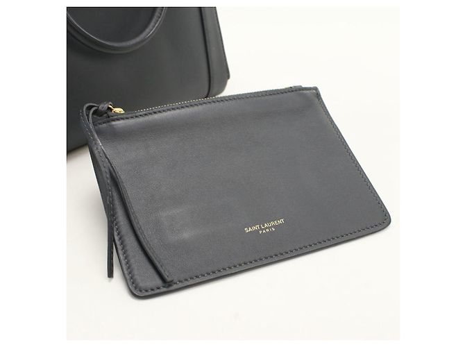 Borsa a mano grigia Saint Laurent Marrone - vista 8