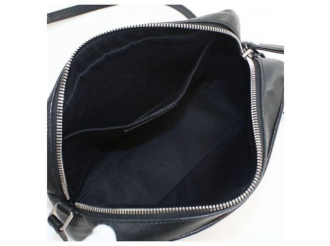 Borsa a tracolla in pelle nera Saint Laurent Nero - vista 3