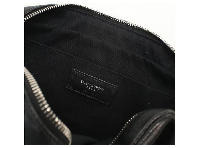 Borsa a tracolla in pelle nera Saint Laurent Nero - vista 5