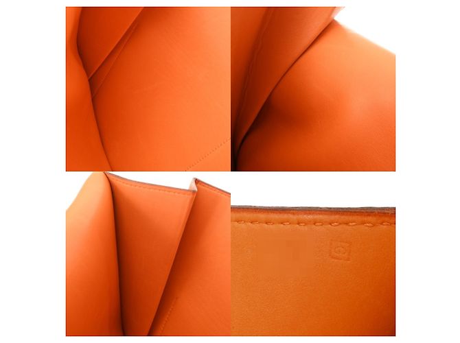 Hermès Clutch Dogon Meeting HERMES in Potiron Arancione - vista 10