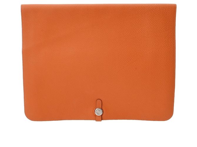 Hermès Clutch Dogon Meeting HERMES in Potiron Arancione - vista 2