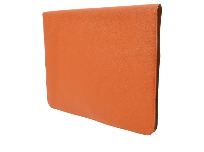Hermès Clutch Dogon Meeting HERMES in Potiron Arancione - vista 3