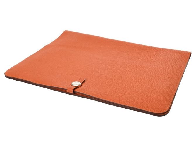 Hermès Clutch Dogon Meeting HERMES in Potiron Arancione - vista 4