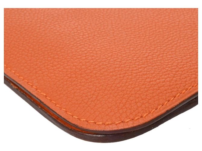 Hermès Clutch Dogon Meeting HERMES in Potiron Arancione - vista 5