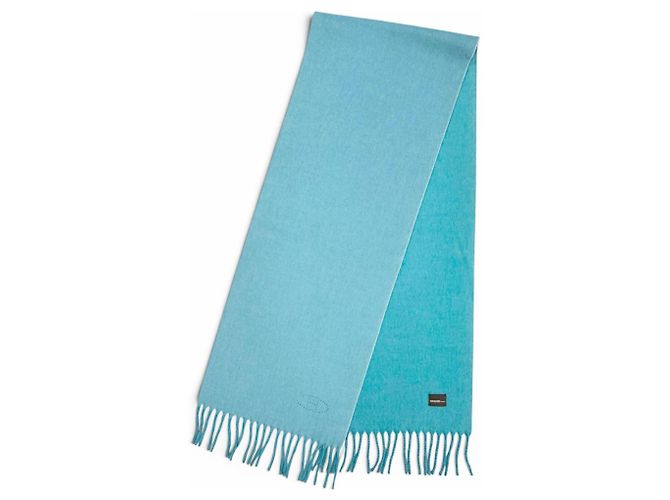 Hermès Stola in cashmere Hermes Blu Turchese - vista 3