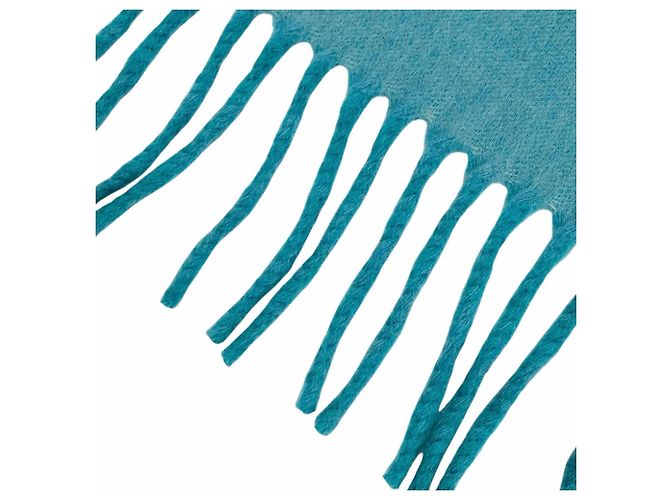 Hermès Stola in cashmere Hermes Blu Turchese - vista 5