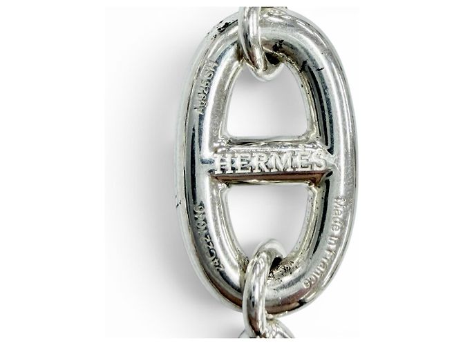 Hermès Hermes Farandole 925 Chaine d'Ancre Bracciale con Charm Argento - vista 6