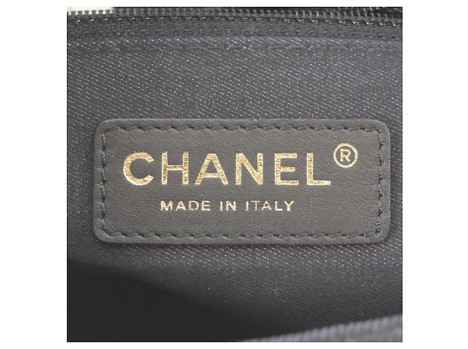 Mini borsa a tracolla matelassé in denim stampato Chanel Nero - vista 9
