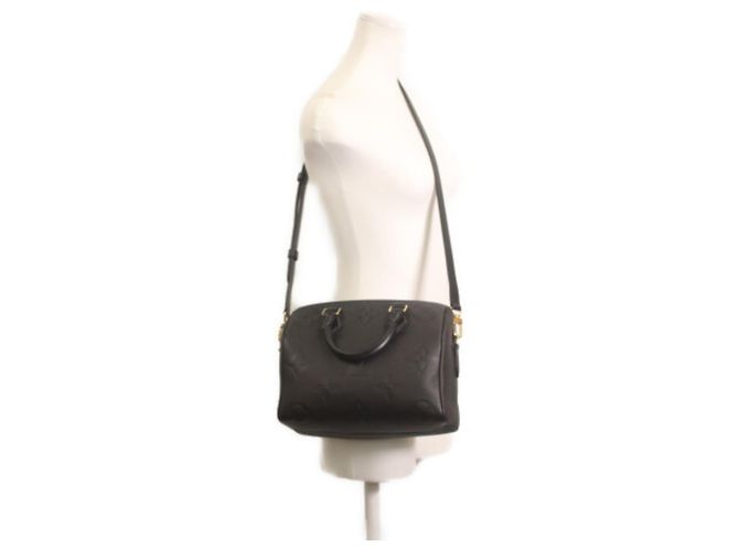 Borsa a tracolla Louis Vuitton Monogram Empreinte Noir Speedy 25 Nero - vista 10