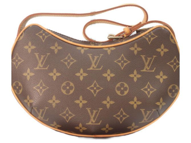 Borsa a tracolla Louis Vuitton Monogram Pochette Croissant Beige - vista 3