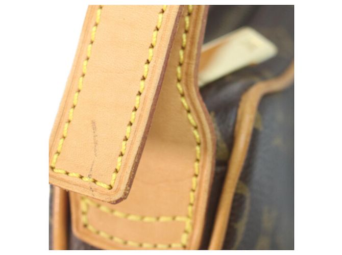 Borsa a tracolla Louis Vuitton Monogram Pochette Croissant Beige - vista 6