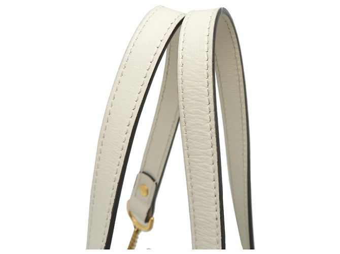 Borsa a secchiello Gucci Logo Horsebit Bianco - vista 5