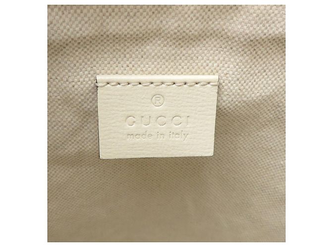 Borsa a secchiello Gucci Logo Horsebit Bianco - vista 7