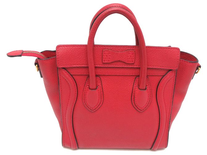 Céline Borsa a mano Nano Shopper da donna Celine Luggage Rosso - vista 2