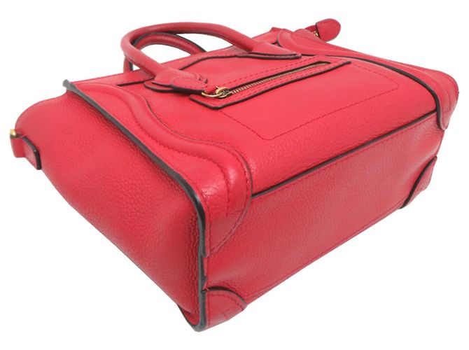 Céline Borsa a mano Nano Shopper da donna Celine Luggage Rosso - vista 3