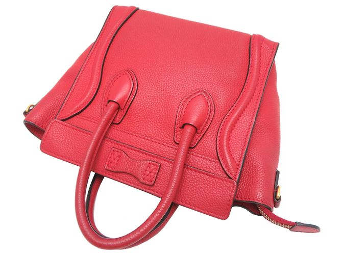 Céline Borsa a mano Nano Shopper da donna Celine Luggage Rosso - vista 4