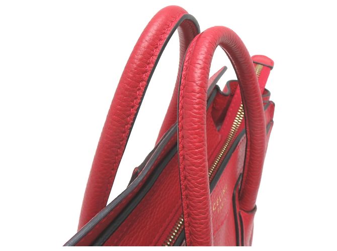 Céline Borsa a mano Nano Shopper da donna Celine Luggage Rosso - vista 5