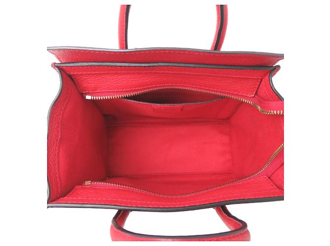 Céline Borsa a mano Nano Shopper da donna Celine Luggage Rosso - vista 6