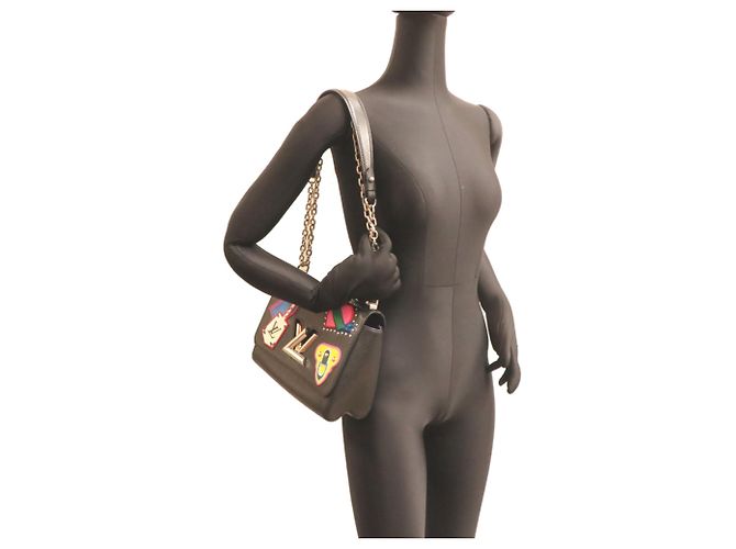 Borsa a Spalla Louis Vuitton Twist MM Nero - vista 9